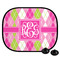 Pink & Green Argyle Car Side Window Sun Shade (Personalized)