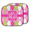 Pink & Green Argyle Car Sun Shade - Two Piece (Personalized)