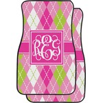 Pink & Green Argyle Car Floor Mats (Personalized)