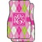 Pink & Green Argyle Car Floor Mats (Personalized)