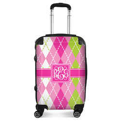 Pink & Green Argyle Suitcase (Personalized)