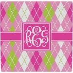 Pink & Green Argyle Ceramic Tile Hot Pad (Personalized)
