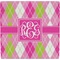 Pink & Green Argyle Ceramic Tile Hot Pad (Personalized)