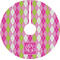 Pink & Green Argyle Tree Skirt (Personalized)