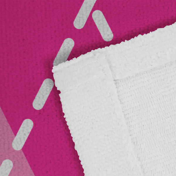 Pink & Green Argyle Close up of Fabric