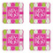 Pink & Green Argyle Coaster Set - APPROVAL
