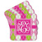Pink & Green Argyle Cork Coaster - Set of 4 w/ Monogram
