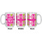 Pink & Green Argyle Coffee Mug - 15 oz - White APPROVAL