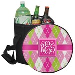 Pink & Green Argyle Collapsible Cooler & Seat (Personalized)