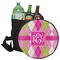 Pink & Green Argyle Collapsible Personalized Cooler & Seat