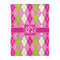 Pink & Green Argyle Comforter - Twin XL - Front
