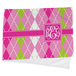 Pink & Green Argyle Cooling Towel (Personalized)