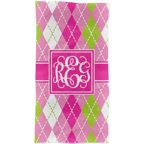 Pink & Green Argyle Crib Comforter/Quilt - Apvl