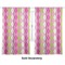 Pink & Green Argyle Curtain 112x80 - Lined