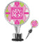 Pink & Green Argyle Wine Bottle Stopper (Personalized)