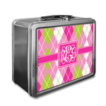 Pink & Green Argyle Lunch Box (Personalized)