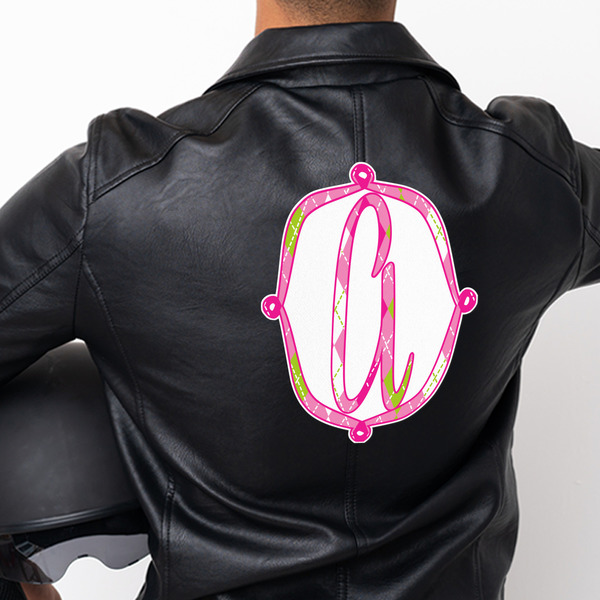 Pink & Green Argyle Custom Shape Iron On Patches - XXXL - APPROVAL