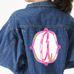 Pink & Green Argyle Twill Iron On Patch - Custom Shape - 3XL (Personalized)