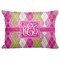 Pink & Green Argyle Decorative Baby Pillowcase - 16"x12" (Personalized)