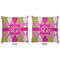 Pink & Green Argyle Decorative Pillow Case - Approval