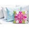Pink & Green Argyle Decorative Pillow Case - LIFESTYLE 2
