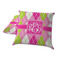 Pink & Green Argyle Decorative Pillow Case - TWO
