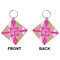 Pink & Green Argyle Diamond Keychain (Front + Back)