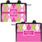 Pink & Green Argyle Diaper Bag - Double Sided - Front and Back - Apvl