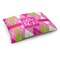 Pink & Green Argyle Dog Bed - Medium w/ Monogram