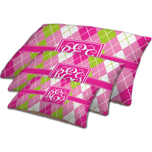 Pink & Green Argyle Dog Beds - MAIN (sm, med, lrg)