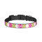 Pink & Green Argyle Dog Collar - Small - Front