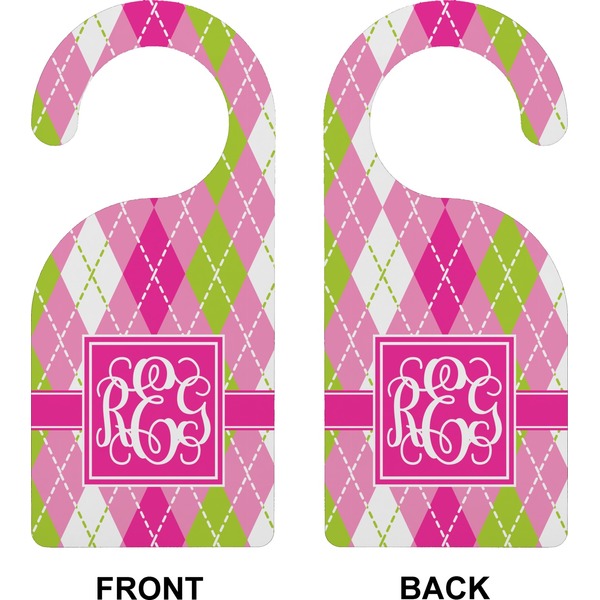 Pink & Green Argyle Door Hanger (Approval)