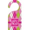 Pink & Green Argyle Door Hanger (Personalized)