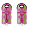Pink & Green Argyle Double Wine Tote - APPROVAL (new)