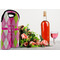 Pink & Green Argyle Double Wine Tote - LIFESTYLE (new)