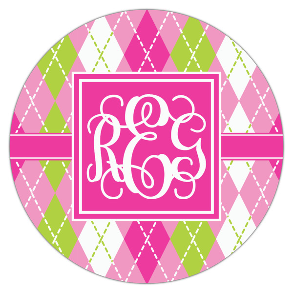 Pink & Green Argyle Drink Topper - XSmall - Single