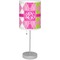 Pink & Green Argyle Drum Lampshade with base included
