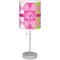 Pink & Green Argyle Lamp with Drum Shade (Personalized)