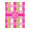 Pink & Green Argyle Duvet Cover - Twin - Front