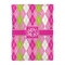 Pink & Green Argyle Duvet Cover - Twin XL - Front