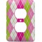 Pink & Green Argyle Electric Outlet Plate