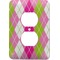 Pink & Green Argyle Electric Outlet Plate