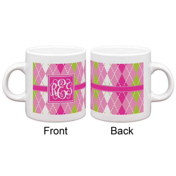 Pink & Green Argyle Espresso Cup - Apvl