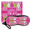 Pink & Green Argyle Personalized Eyeglass Case & Cloth