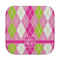 Pink & Green Argyle Face Cloth-Rounded Corners