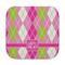 Pink & Green Argyle Face Towel (Personalized)