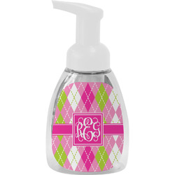 Pink & Green Argyle Foam Soap Bottle (Personalized)