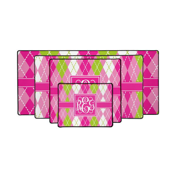 Pink & Green Argyle Gaming Mats - PARENT/MAIN