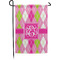 Pink & Green Argyle Garden Flag (Personalized)