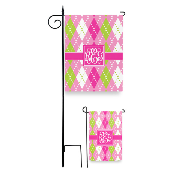 Pink & Green Argyle Garden Flag - PARENT/MAIN